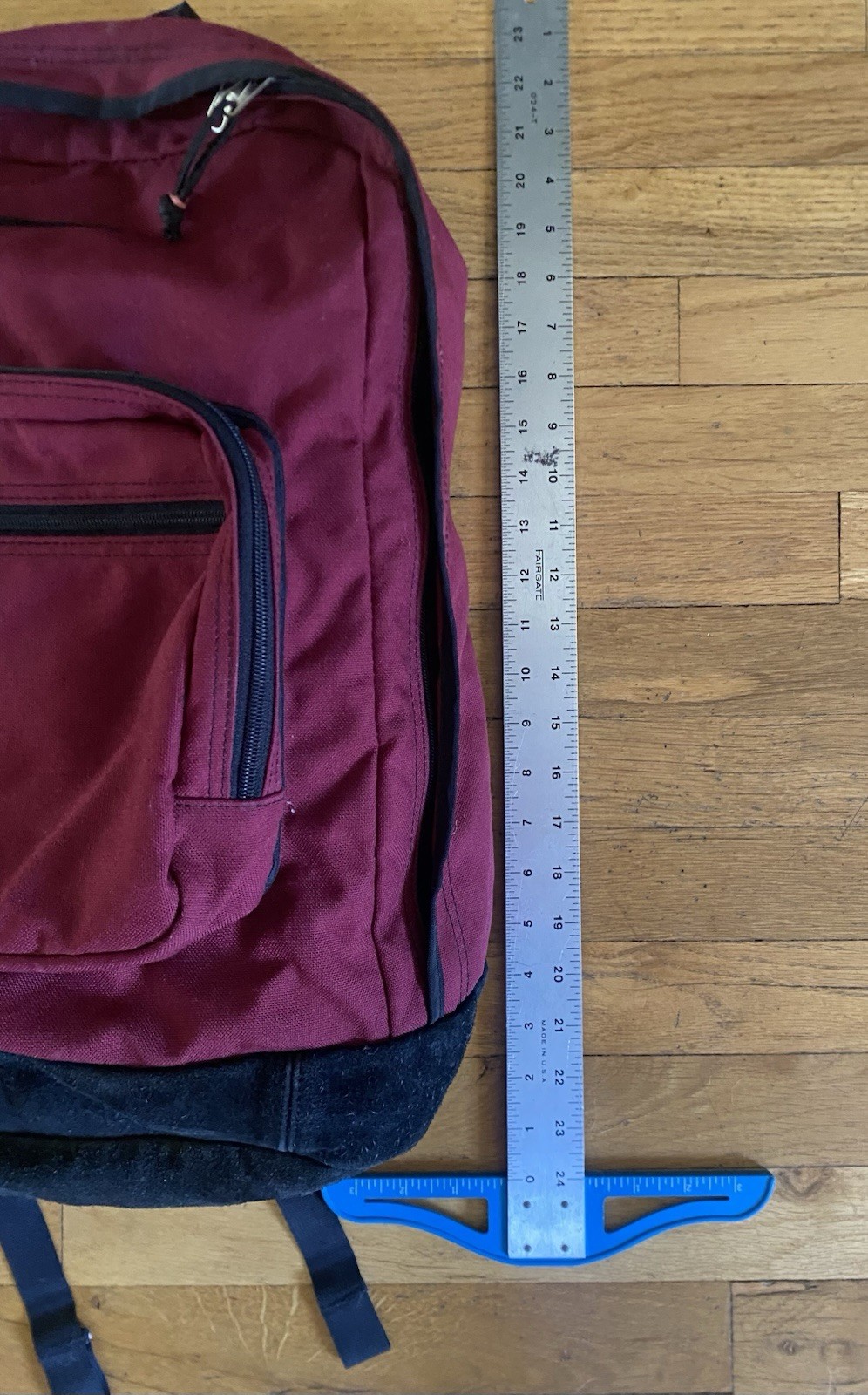 Vintage Y2K Nike Leather Suede Bottom Retro Red Backpack Bag Center Swoosh 90s