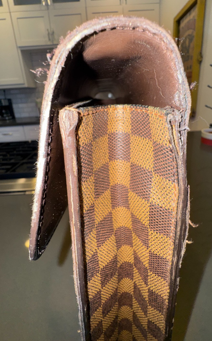Louis Vuitton Damier Ebene Brown Leather Briefcase Vintage