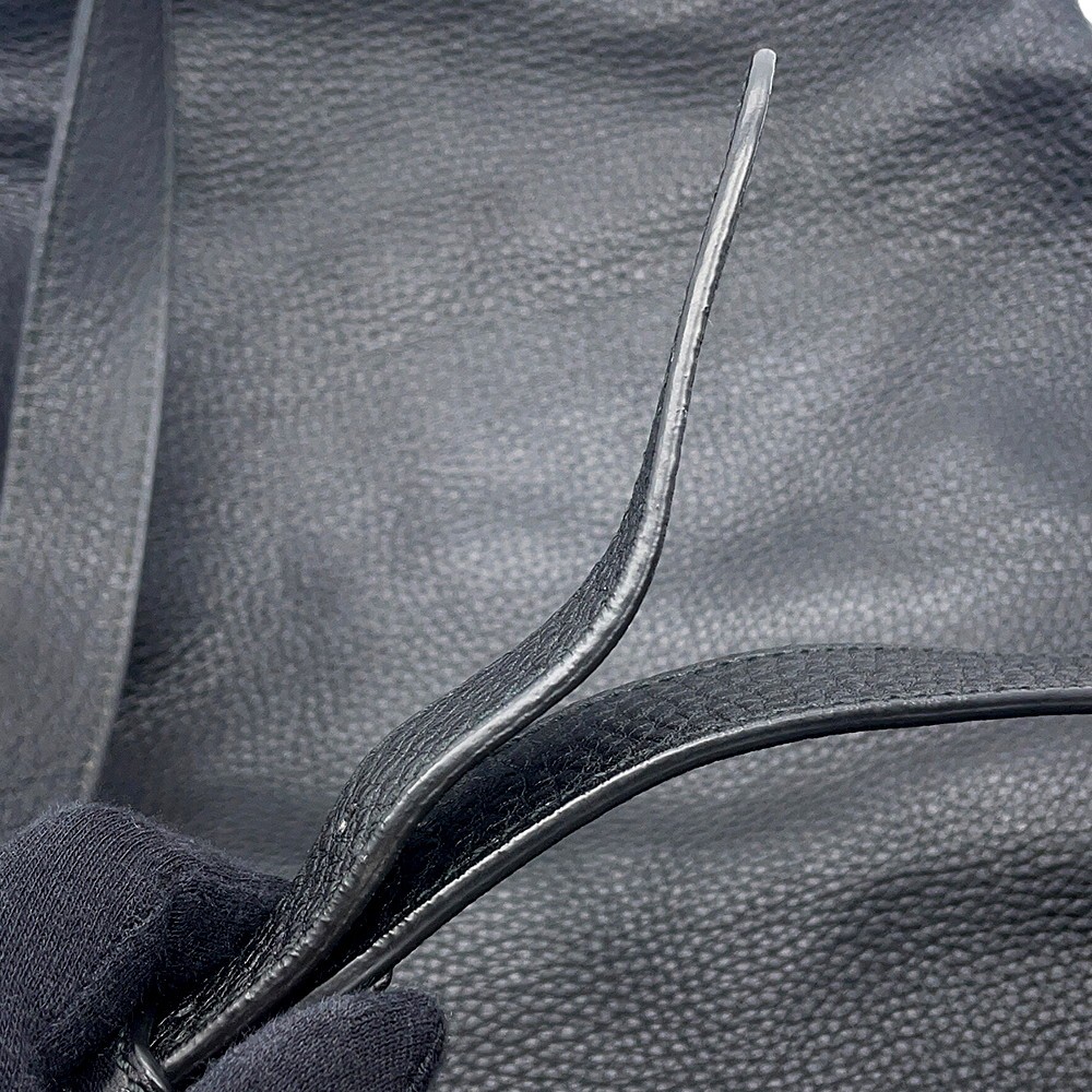 GUCCI Soho Drawstring BagBackpack Leather Black 368587 493075