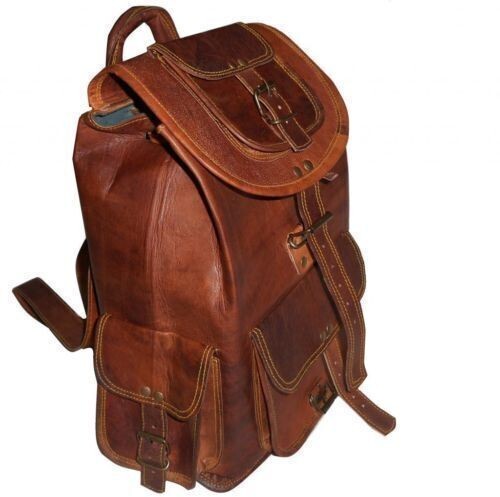 genuine leather backpack for men and women 18″Backpacks Leather bag