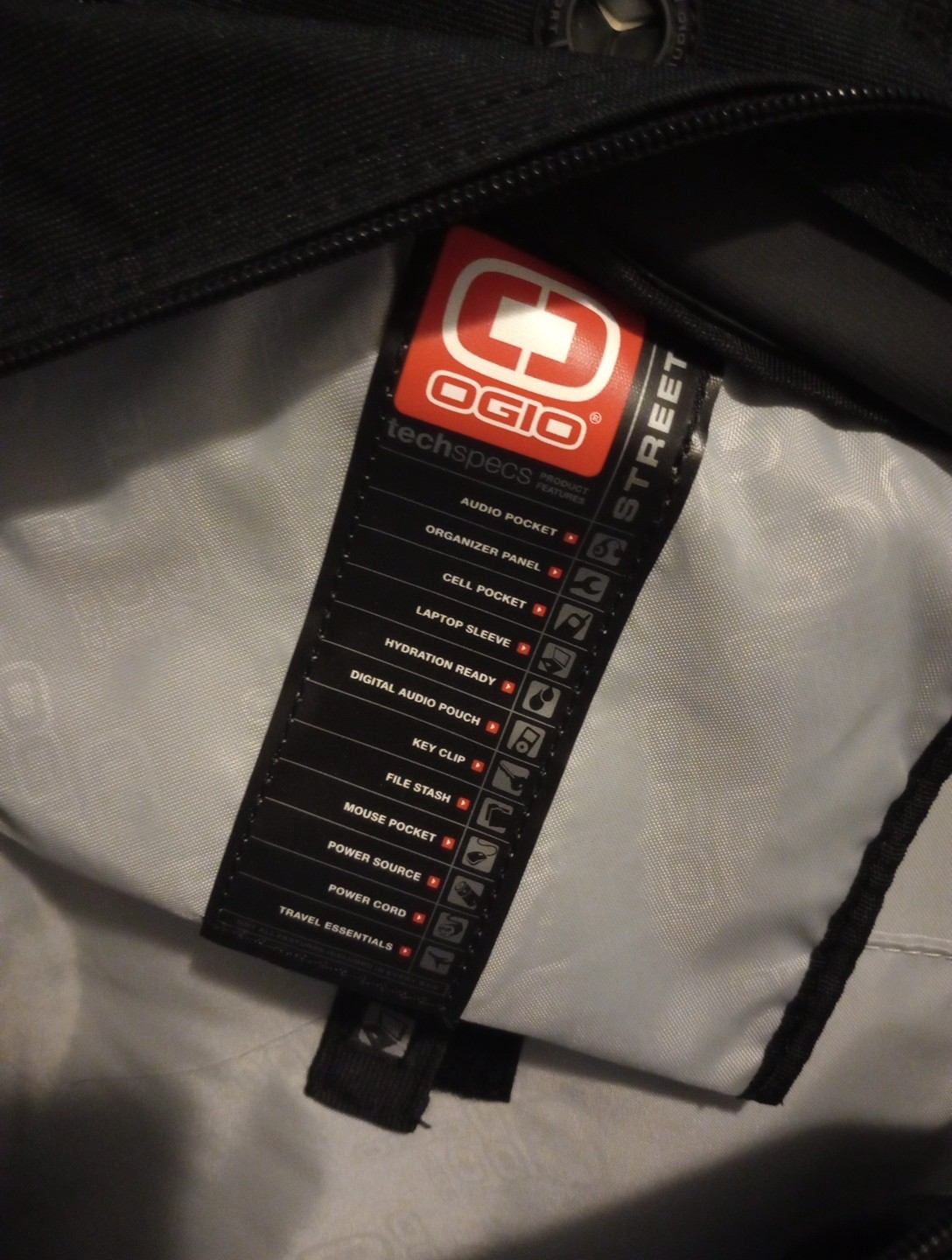 Black Ogio Crescent Backpack Brand New With Tags W/Audio Pocket