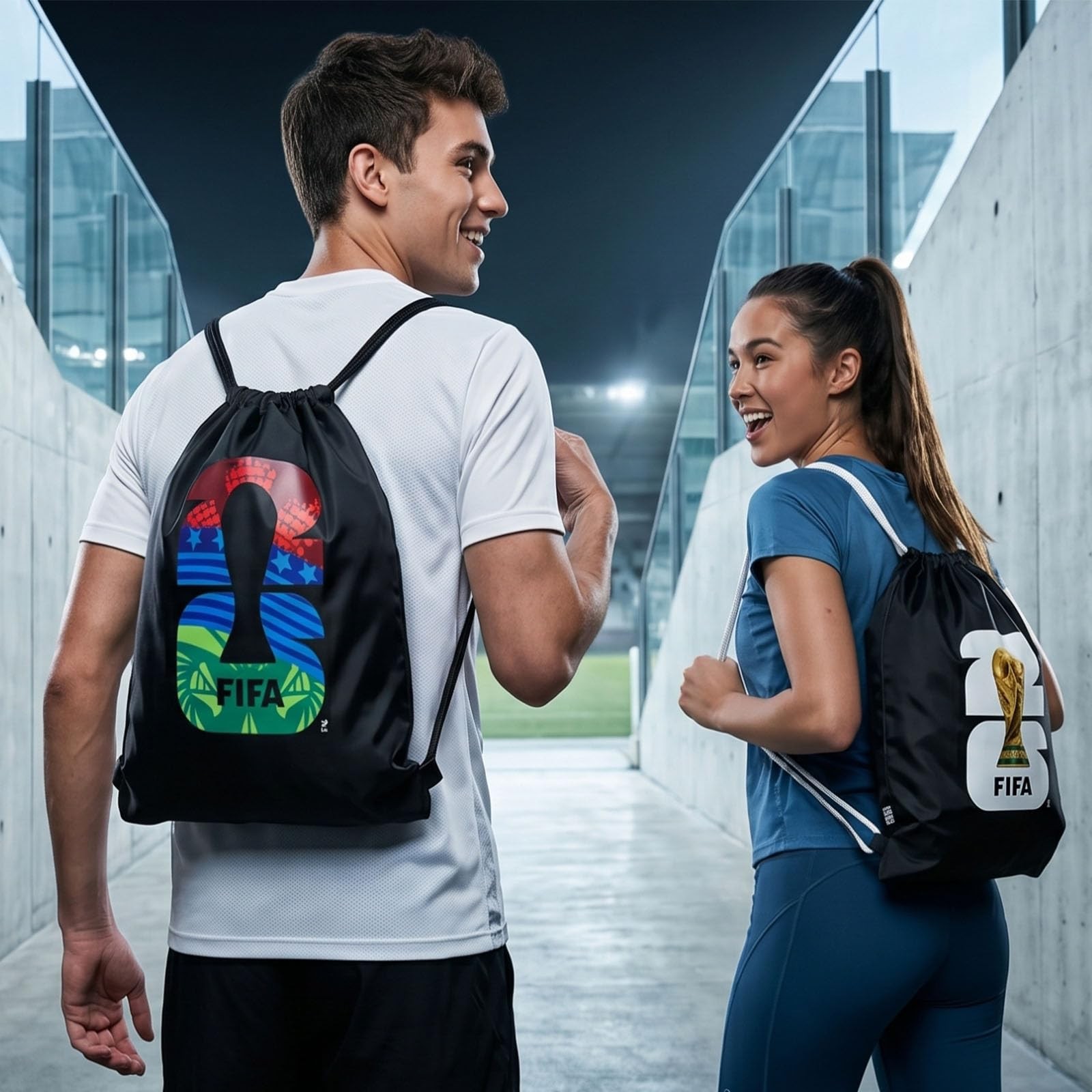 FIFA World Cup 2026 Drawstring Bag, Sports Gym Sackpack, Storage Backpack Por…