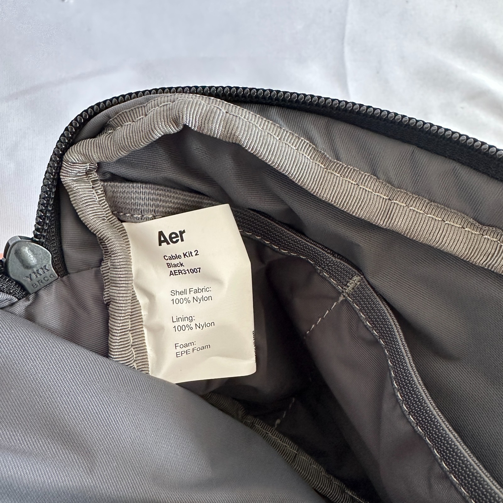 Aer Cable Kit 2 Black 1.8L Tech Organizer Travel Pouch