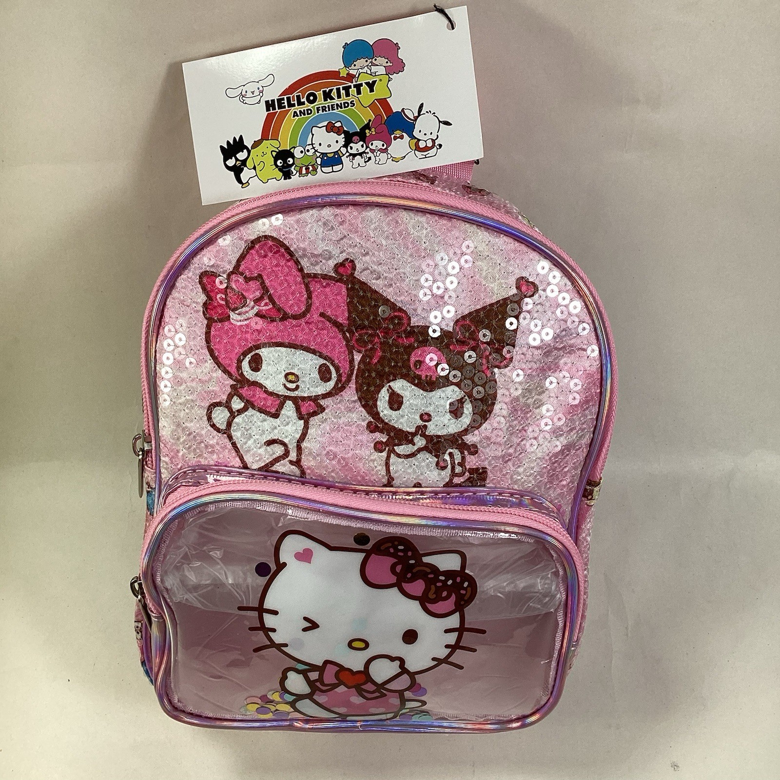 Hello Kitty and Friends Iridescent 10″ Mini Backpack Multi-Color NWT