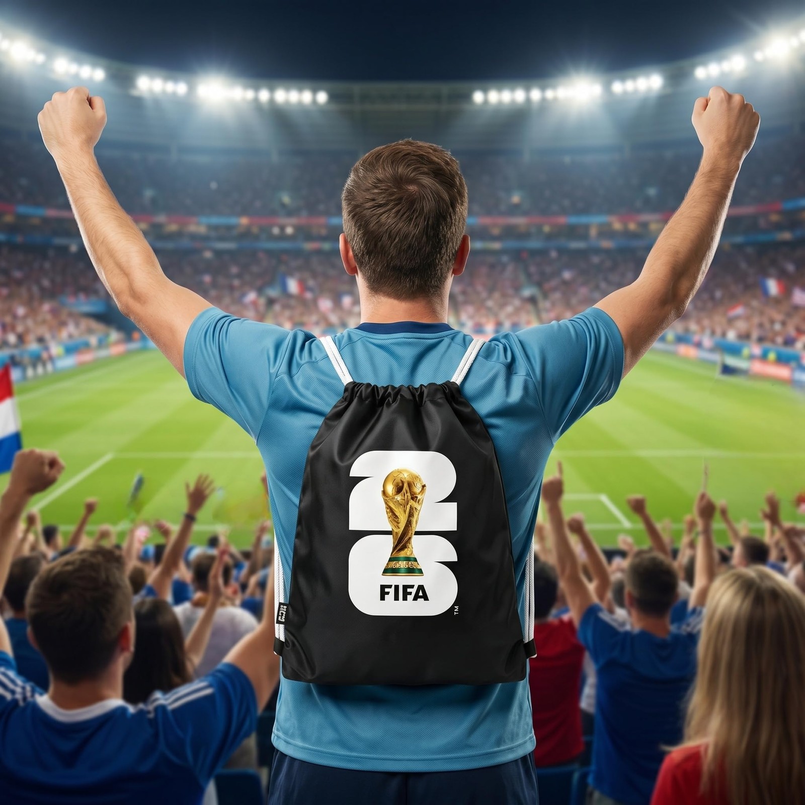 FIFA World Cup 2026 Drawstring Bag, Sports Gym Sackpack, Storage Backpack Por…