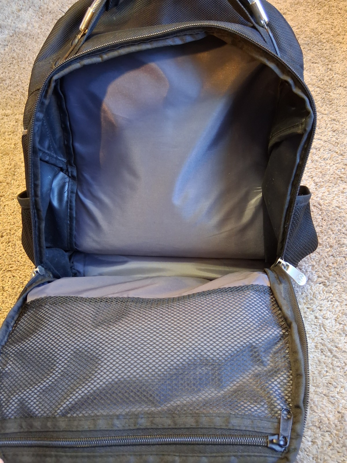 CLA 17″ Backpack Bookbag Cable Handle Laptop Sleeve Padded Multi-Pockets Black