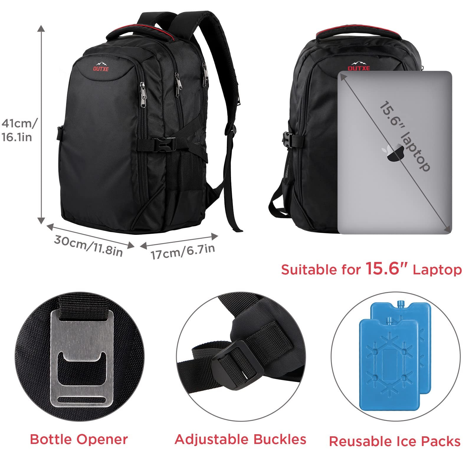 Cooler Backpack 22L Insulated Cooler Bag for 15.6″ Laptop Lunch Backpack for …