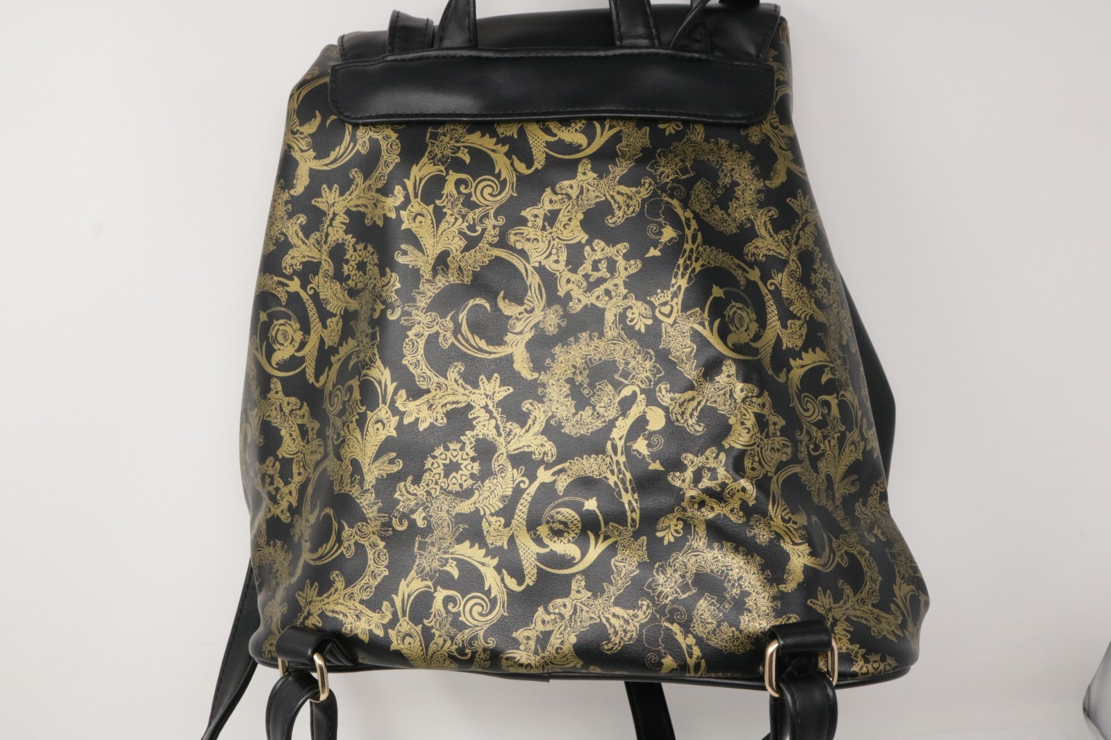 Versace Parfums Backpack Bag Faux Leather Barocco Large Graphic Print