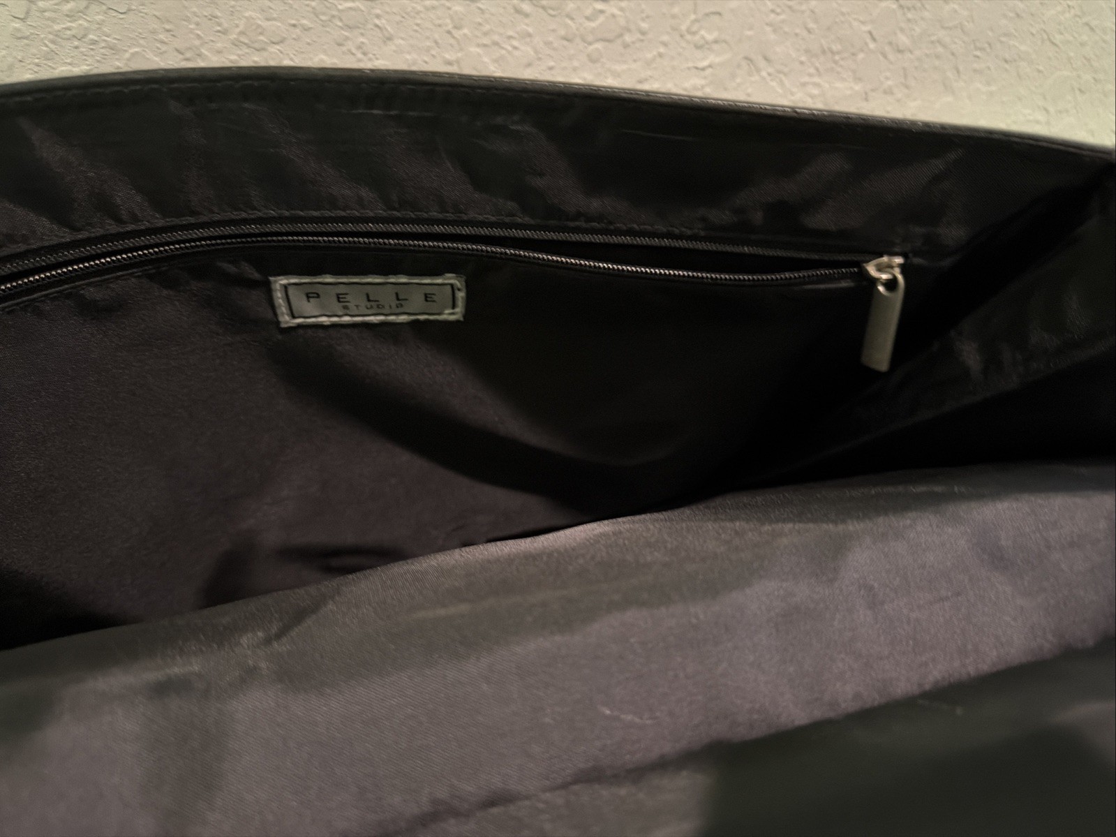 Vintage Wilsons Leather Expandable Briefcase Laptop Messenger Bag Black w/Strap