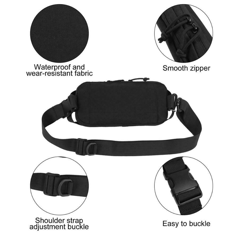 TACTICAL Compact EDC Chest Bag Concealed Carry Shoulder Bag for Travel Hiking