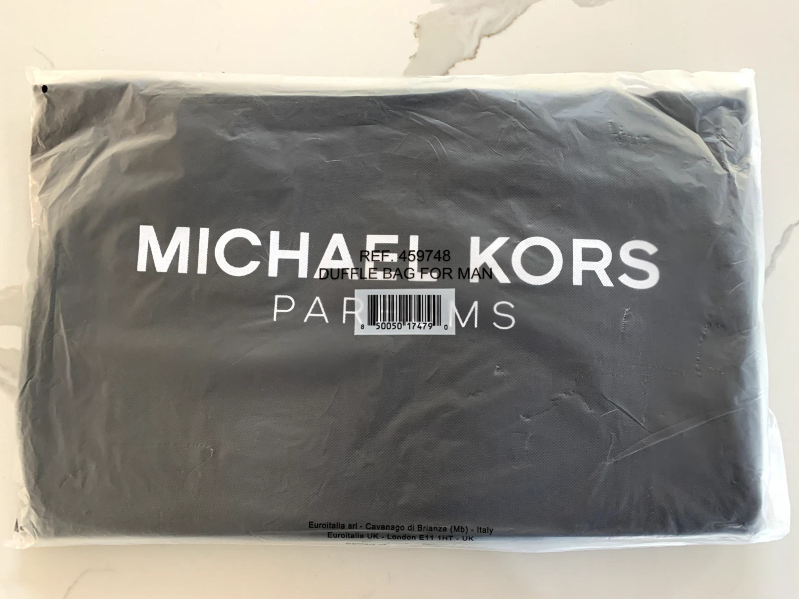 Michael Kors Parfums Duffle Dark Blue Travel Overnight Shoulder Gym Weekend Bag