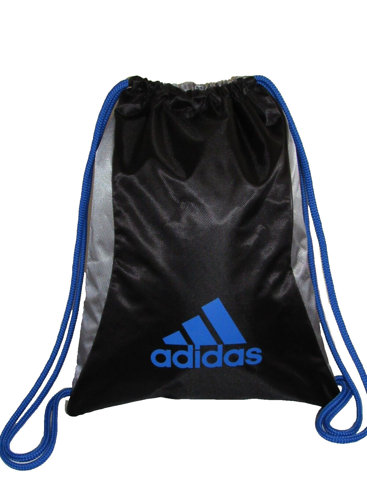 Adidas REVERSIBLE Gym School Sports Sackpack 14″ x 18″ P Gray/Black/Blue
