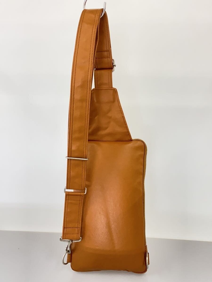 Authentic PORTER Leather Shoulder Bag 29cm High Camel Unlined Simple Design