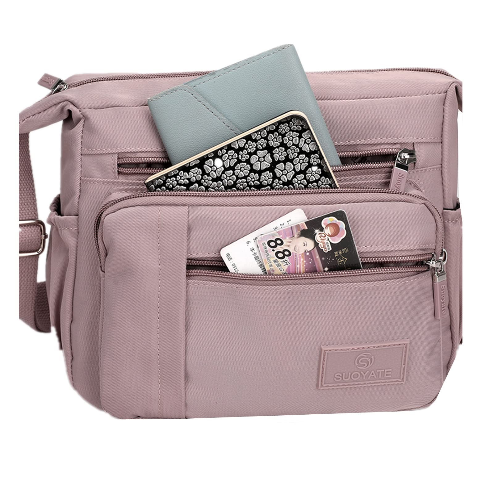 Casual Crossbody Bag, Nylon, Multiple Pockets, Crossbody, Messenger Bag, H…