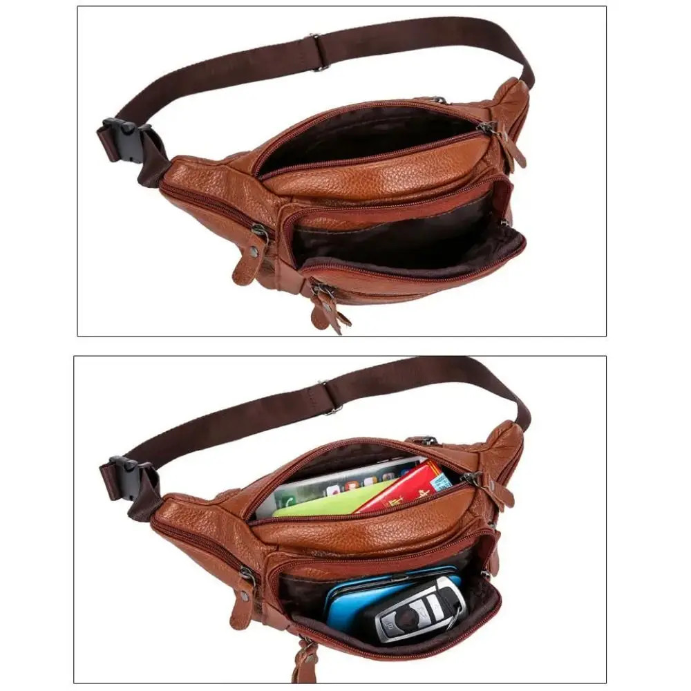 Men’s Multi-Layer Waist Bag Waterproof Large Capacity Belt Bag Travel Outdoor Ca