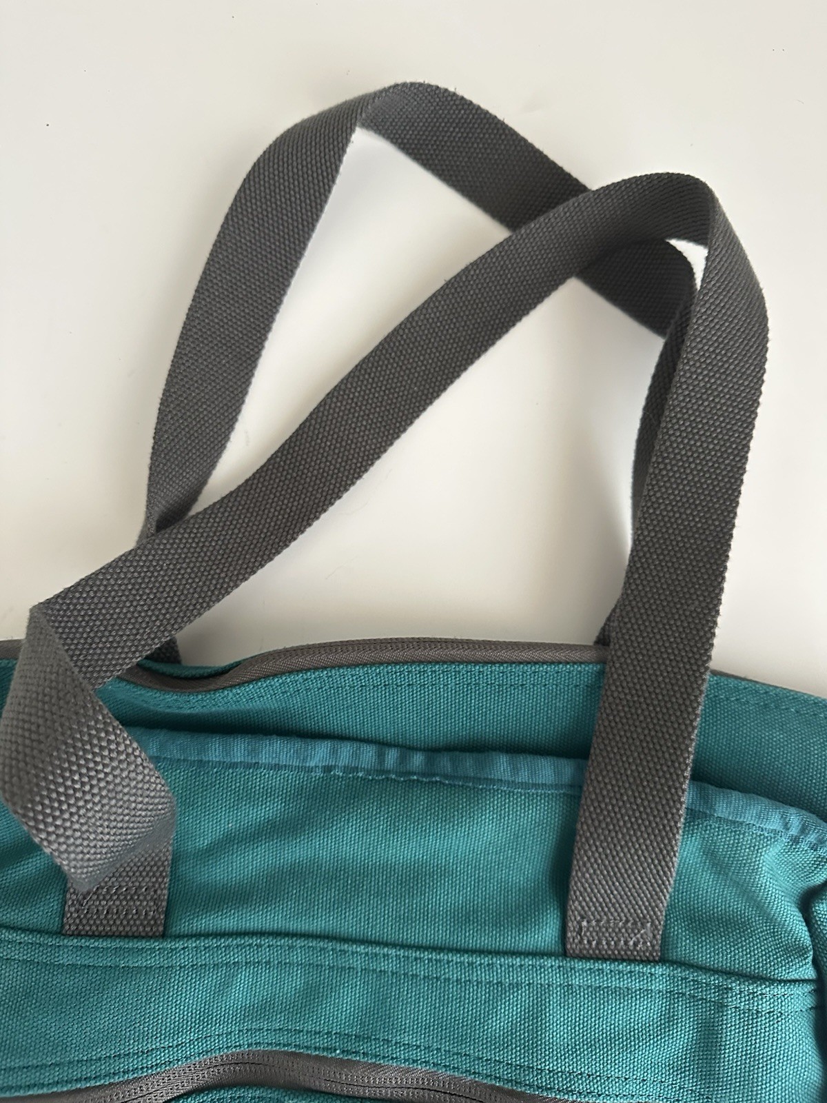 Vintage Duluth Trading Company Blue Multi Pocket Canvas Work Bag