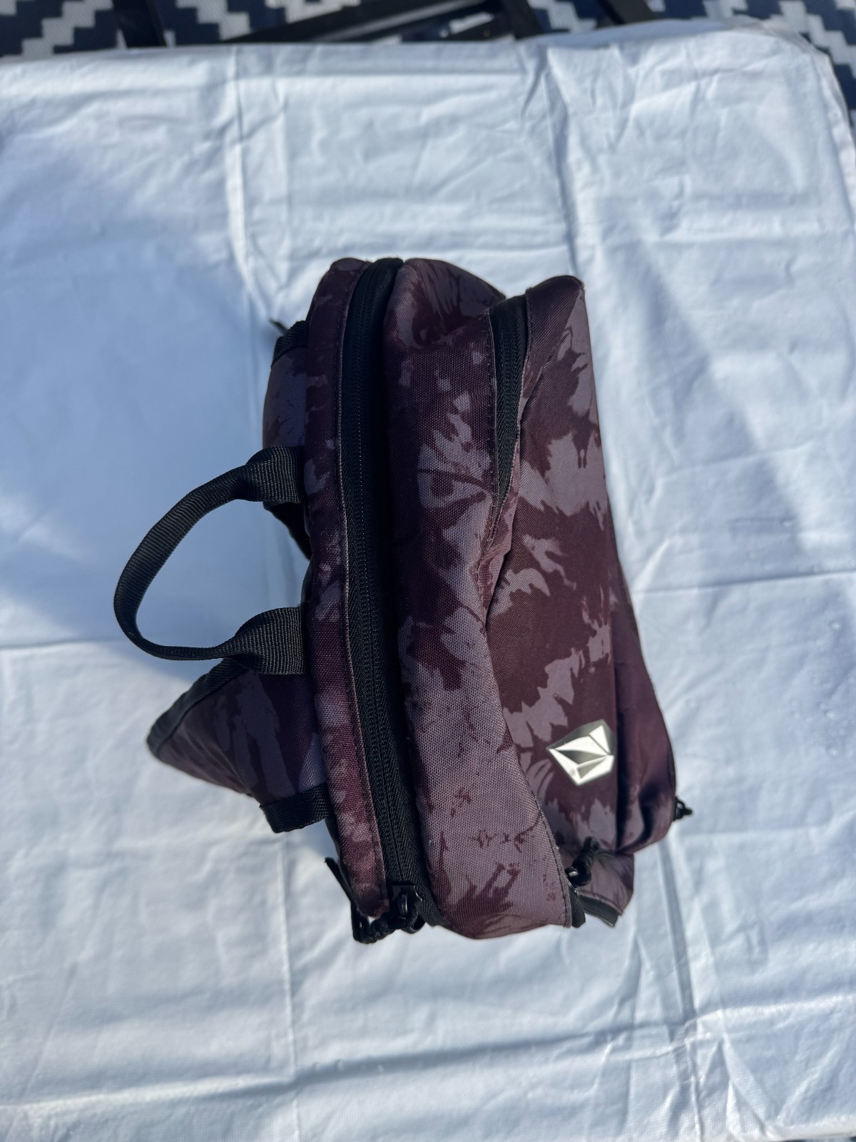 Volcom Skate Backpack Gray Black Camo School Travel Daypack Unisex