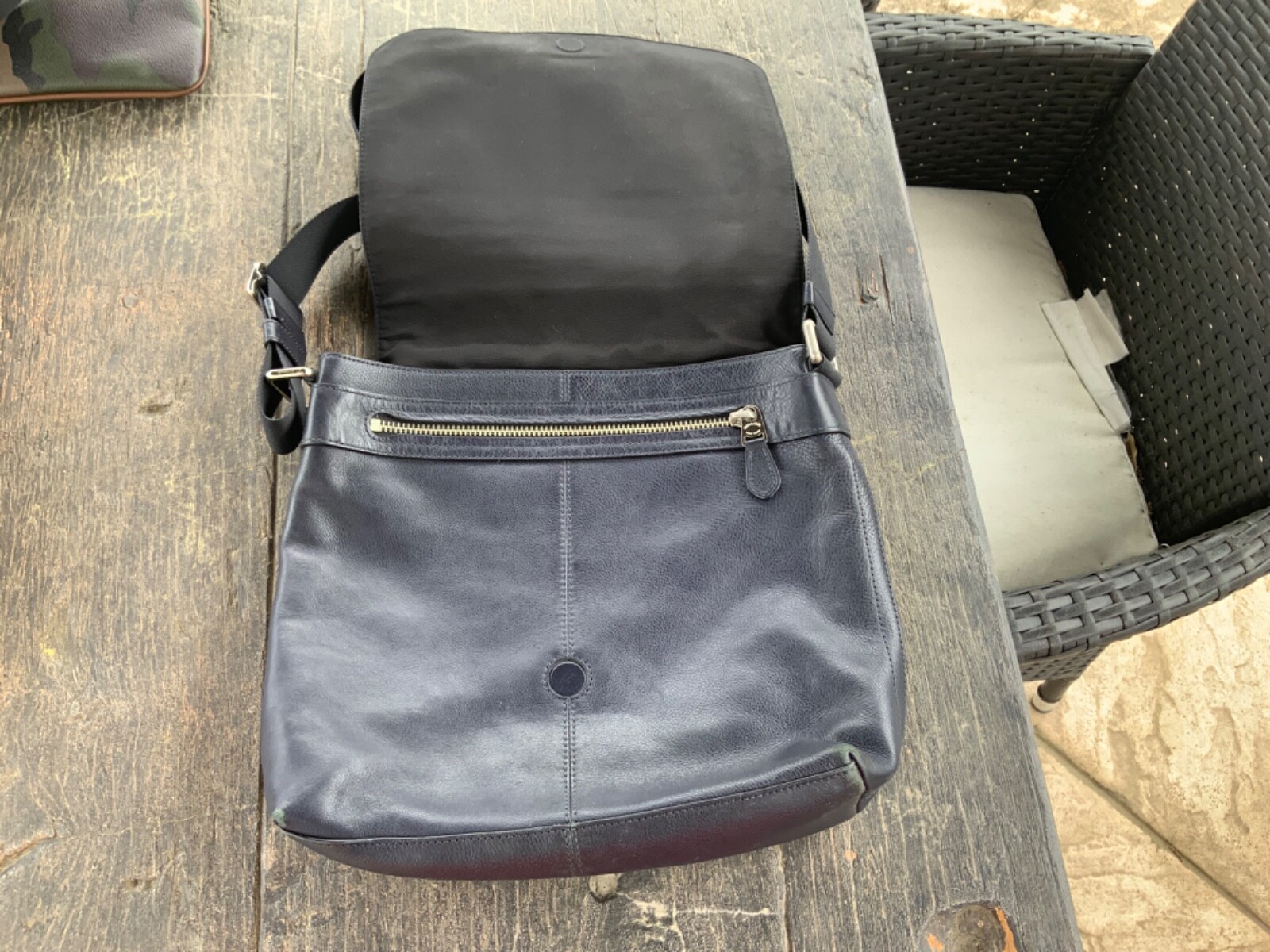 Coach Metropolitan, Sullivan Blue Leather, Crossbody , Messenger, Map Bag.
