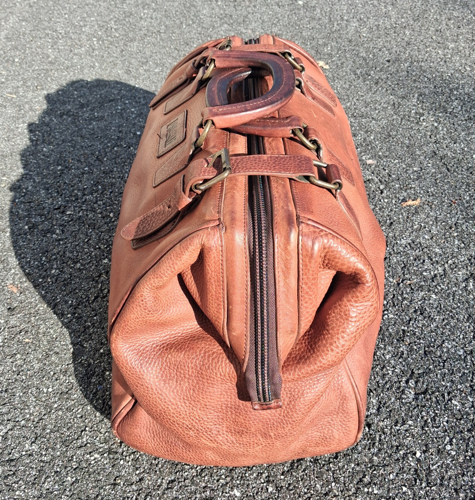 Duluth Trading Heavy Leather Doctor Bag Weekender Gladstone Briefcase Traveler