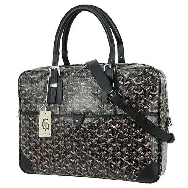 GOYARD Ambassade MM Document Case Goyardine canvas Leather Business bag Men