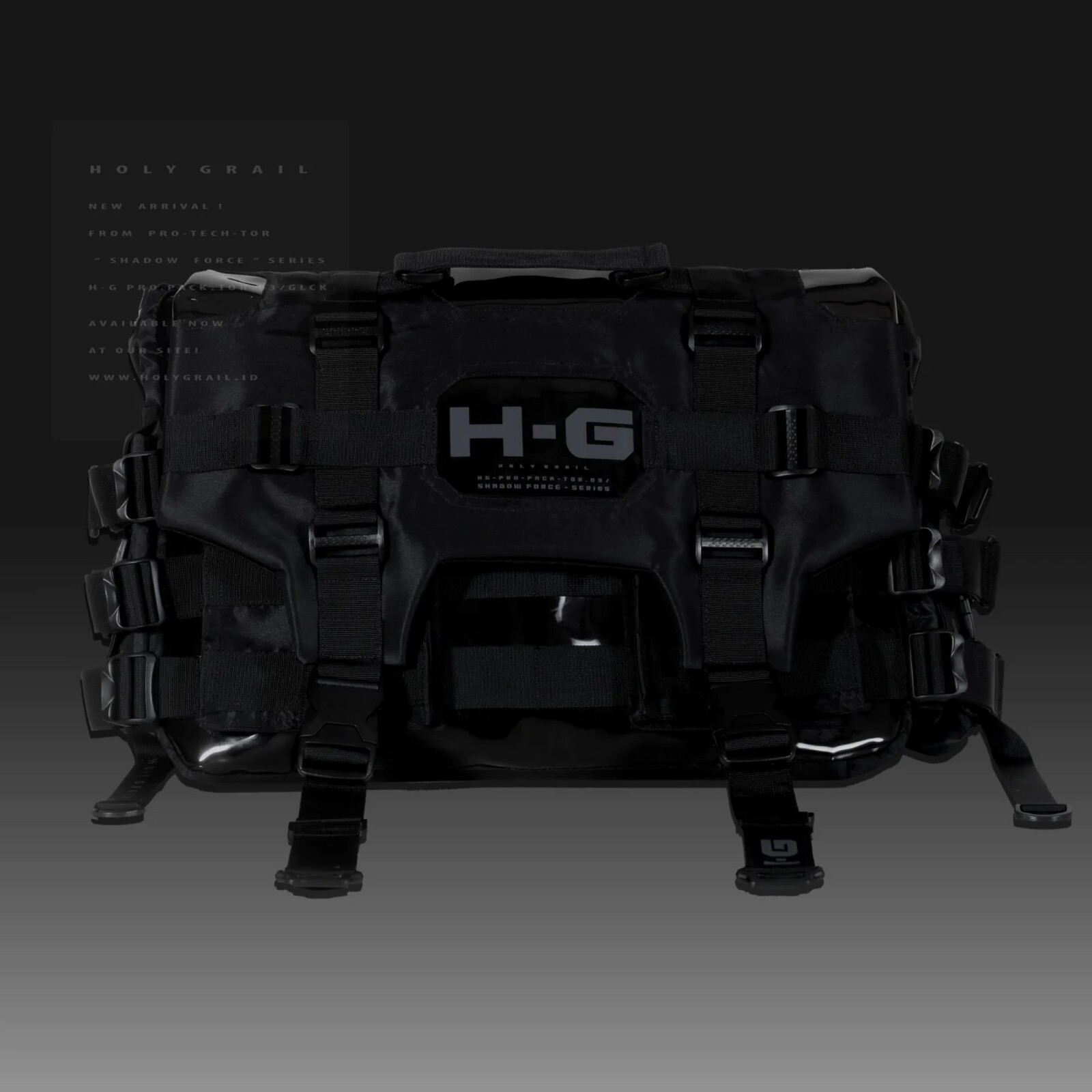 Men’s Techwear Bag Black Futuristic Messenger Crossbody HG PRO.PACK.TOR 03/GLOCK