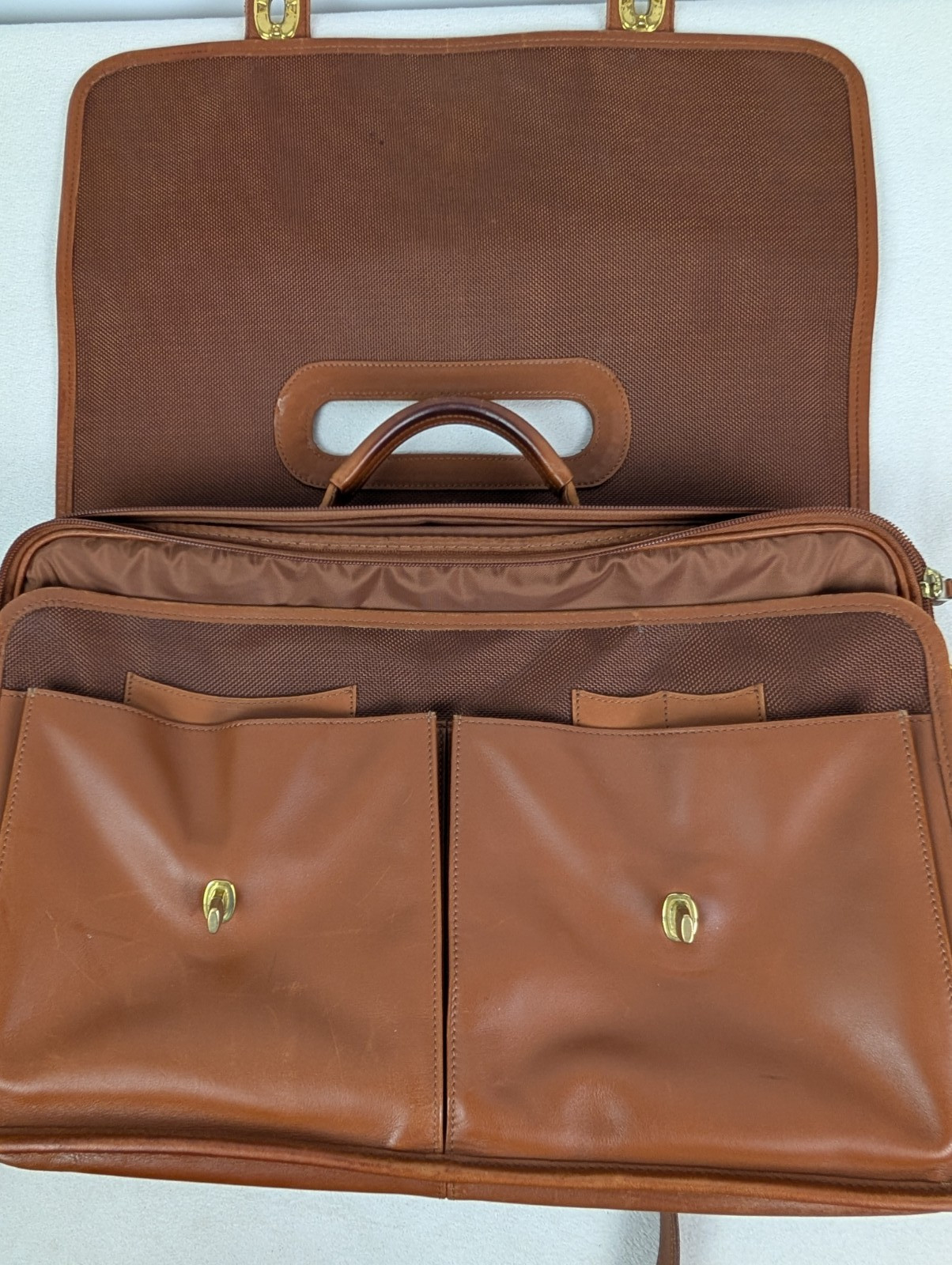 COACH Prescott #0532 British Tan Briefcase Men’s Belt Glove Leather