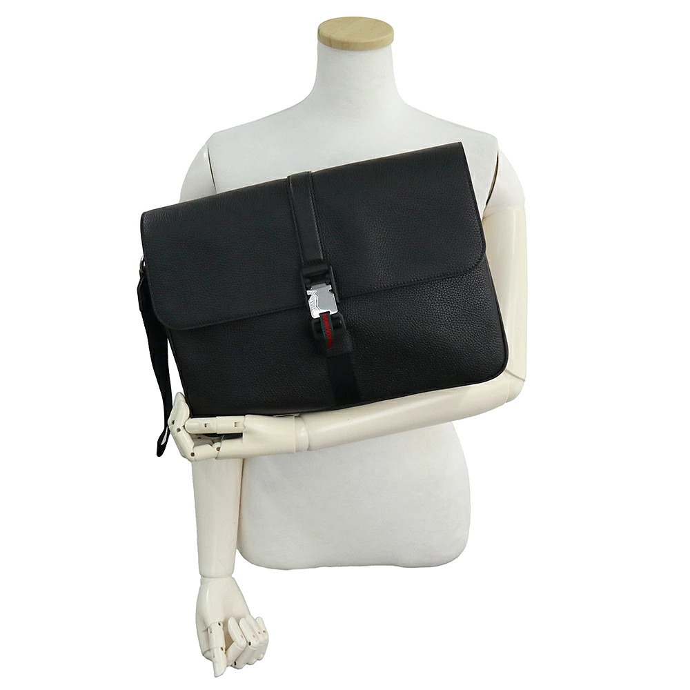 Gucci i I Web Stripe Medium Clutch Bag Soft in Leather Black 816755 r1_0629