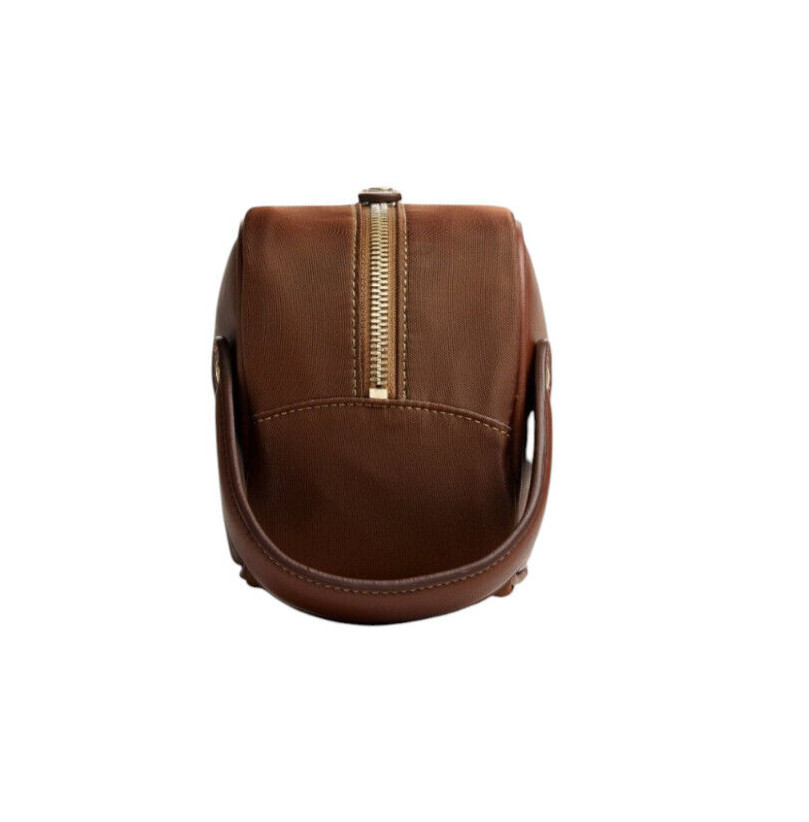 Men’s Ghurka Chestnut Leather Bowery No. 309 Dopp Kit Toiletry Travel Bag New