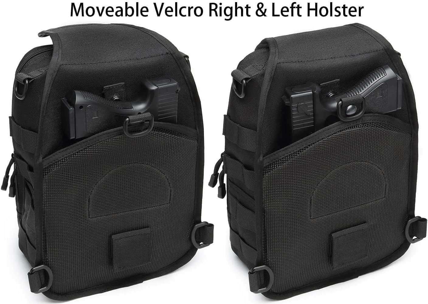 Tactical Sling Crossbody Bag Holster Shoulder Backpack 15L Water Bottle Holde…