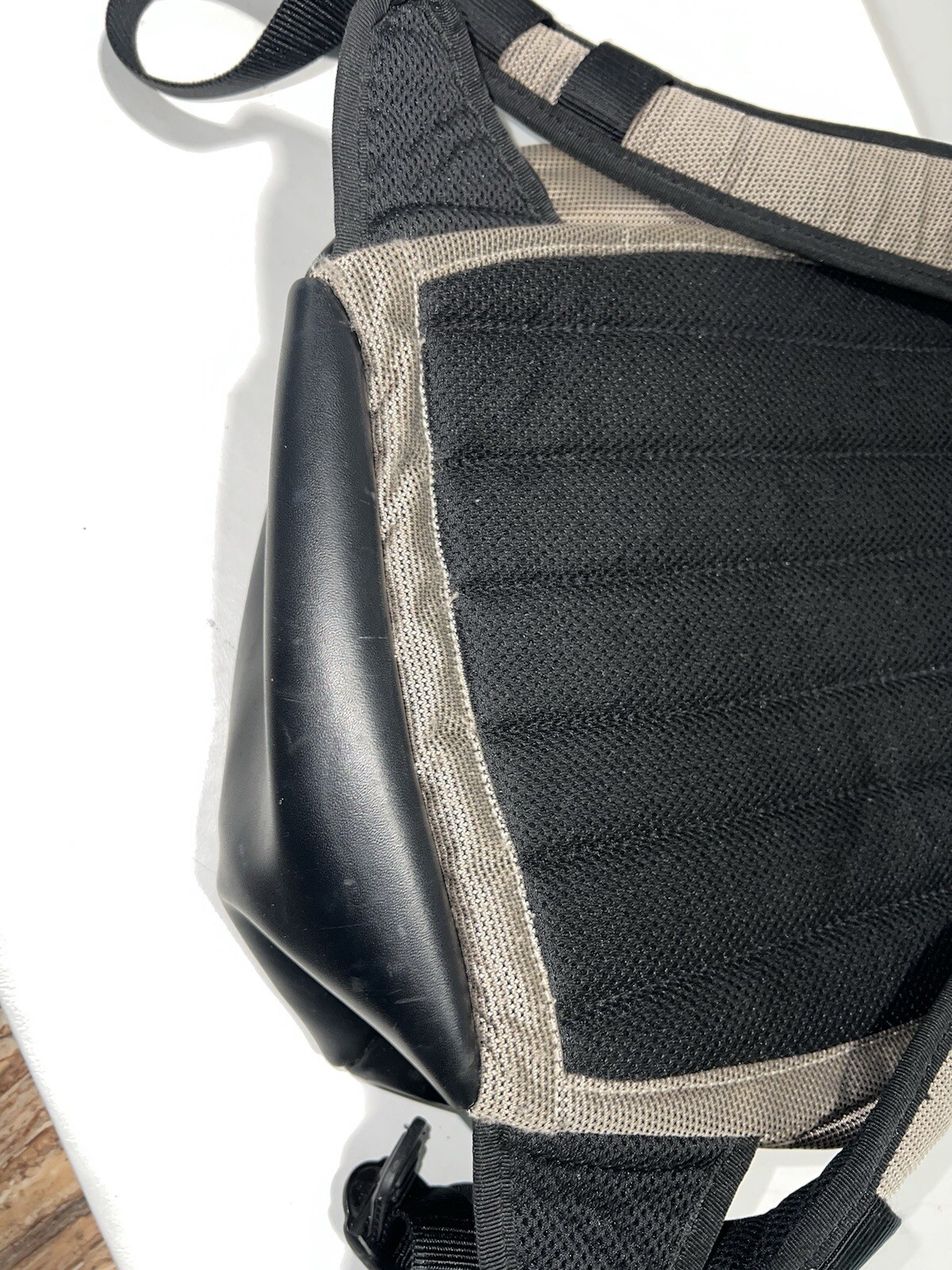 Tumi T2 Tech Gunmetal Ballistic Nylon And Black Leather Laptop Backpack