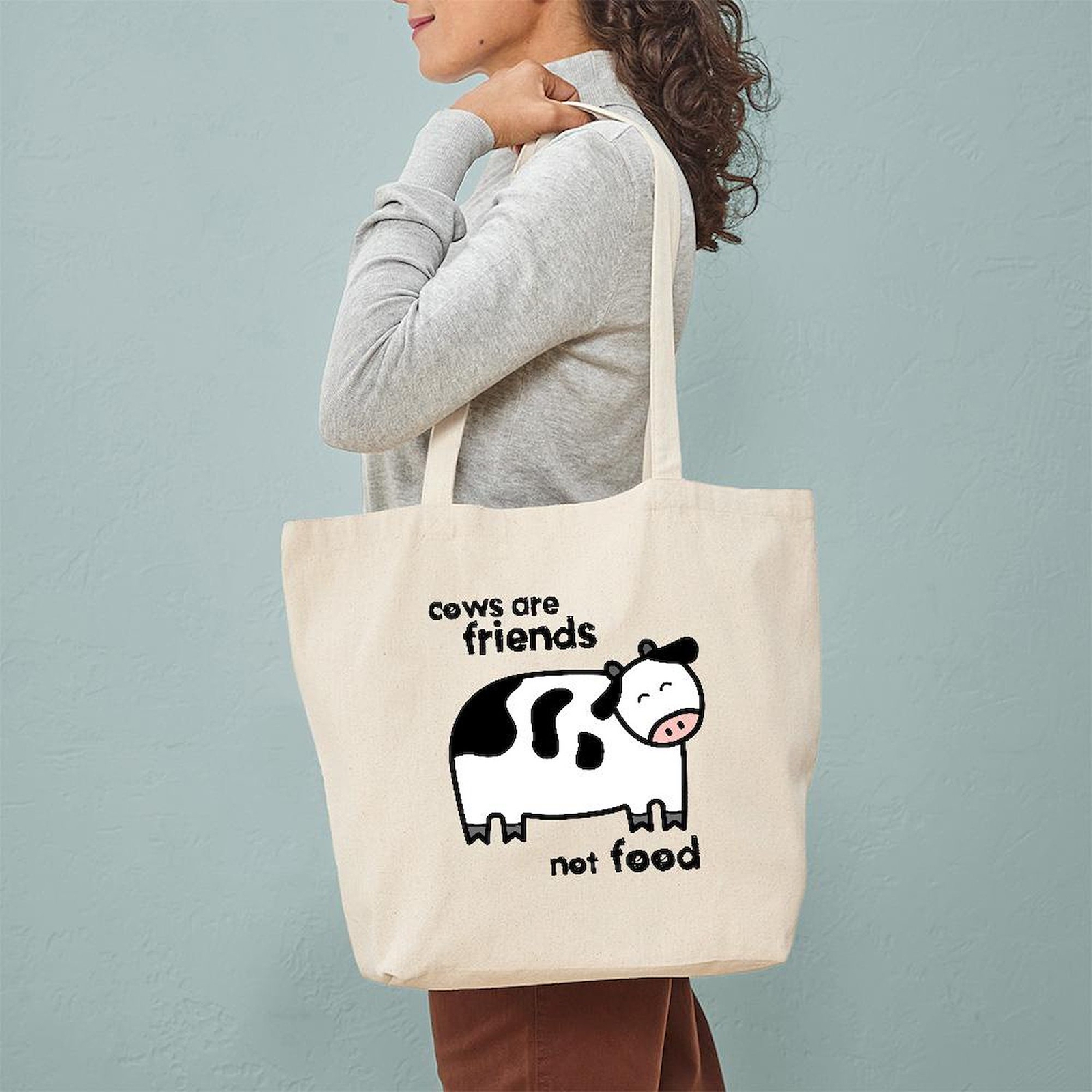 CafePress Cows Are Friends Tote Bag (347551779)