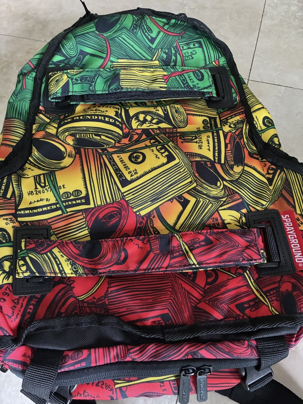 Sprayground Rip Me Open Rasta Money Shark Backpack NWT Laptop Bag Limited New