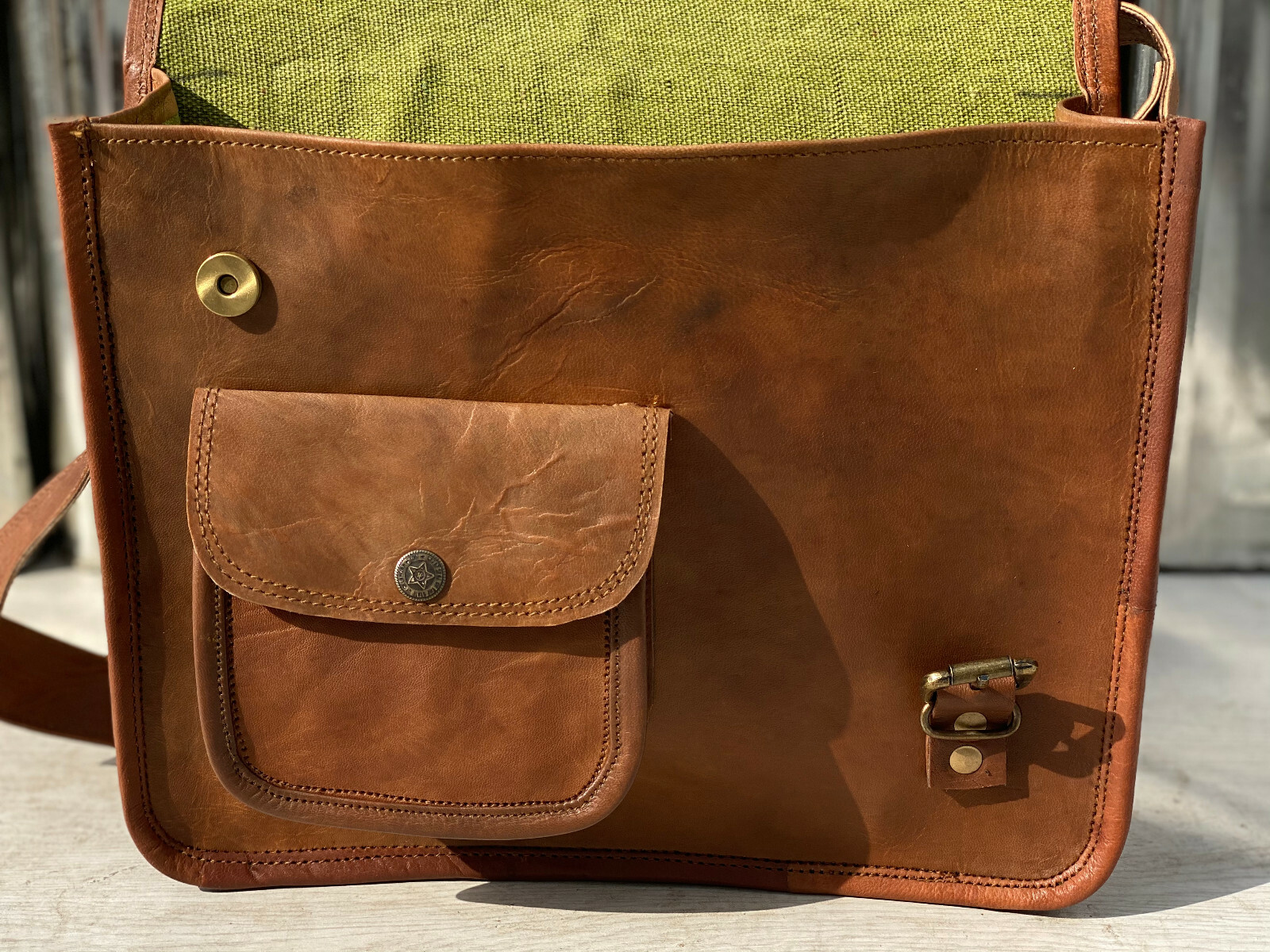 Leather Men’s Handmade Laptop Shoulder Satchel Messenger Bag Top (Gift For Boys)
