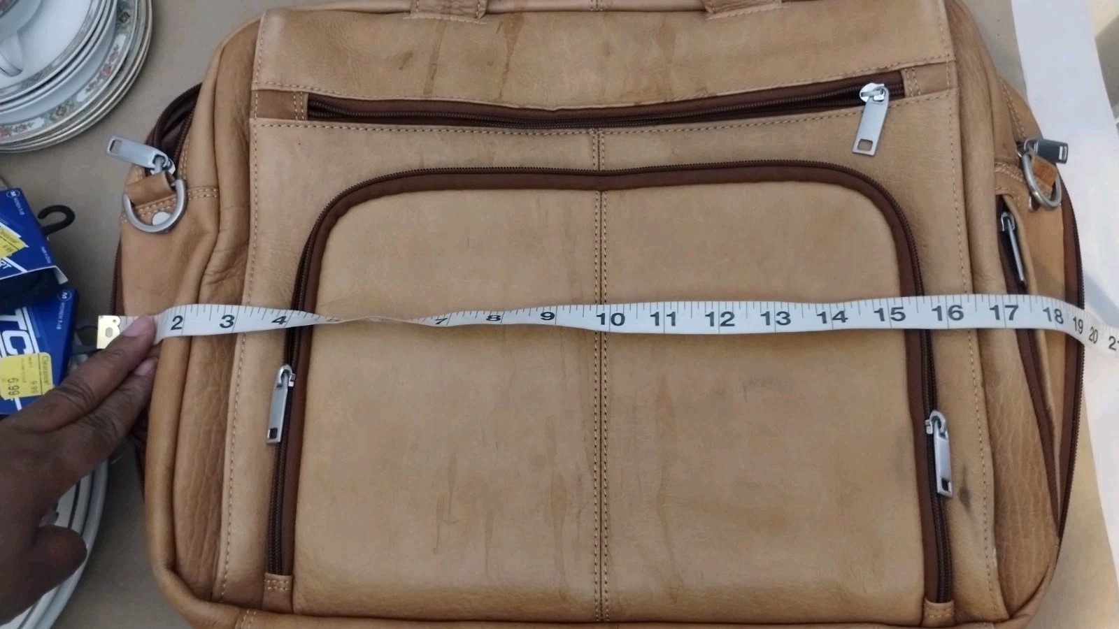 Wilson’s Leather Tan Men’s Laptop Bag