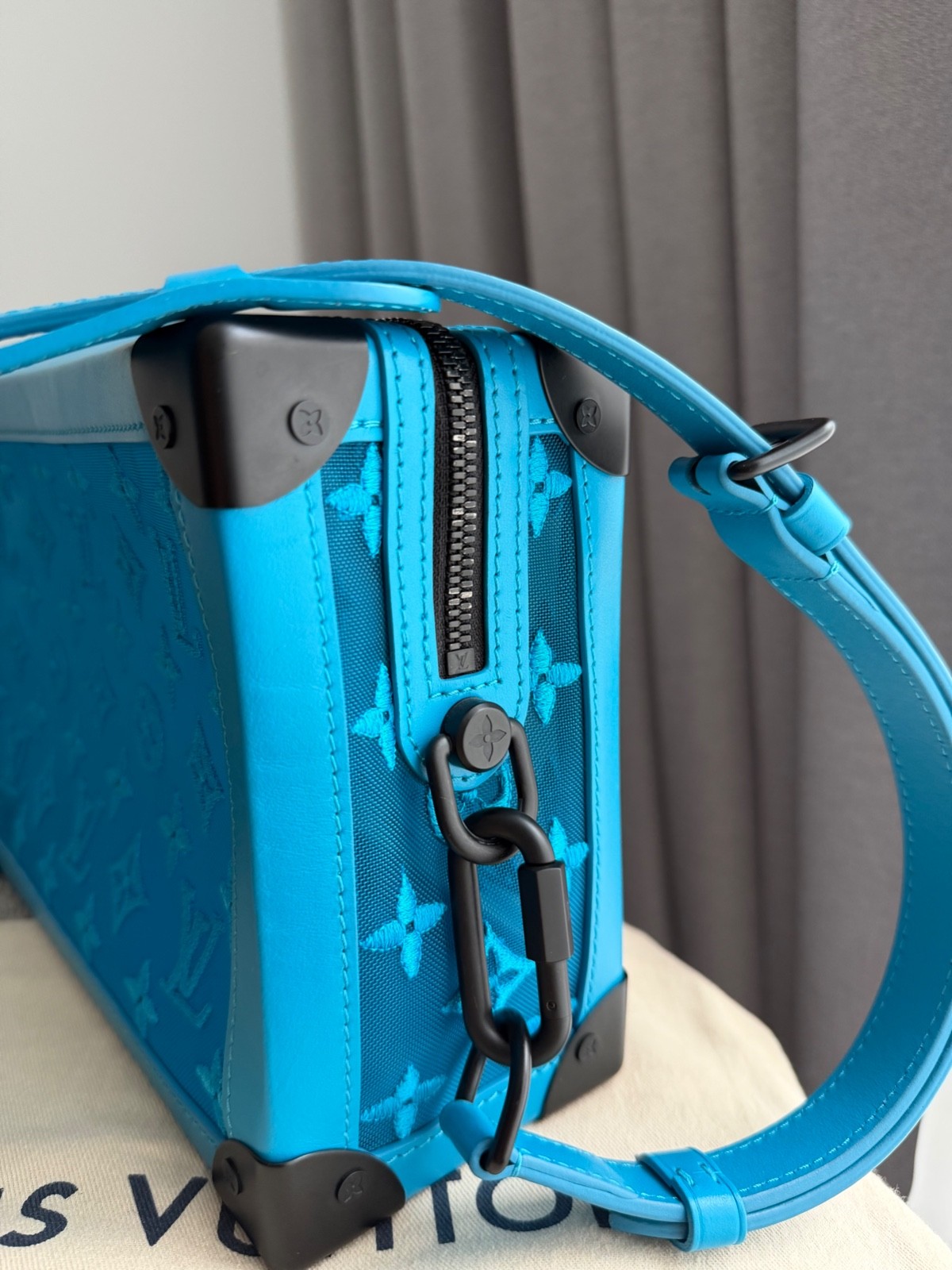 Authentic LOUIS VUITTON Soft Trunk Monogram Mesh Shoulder Bag