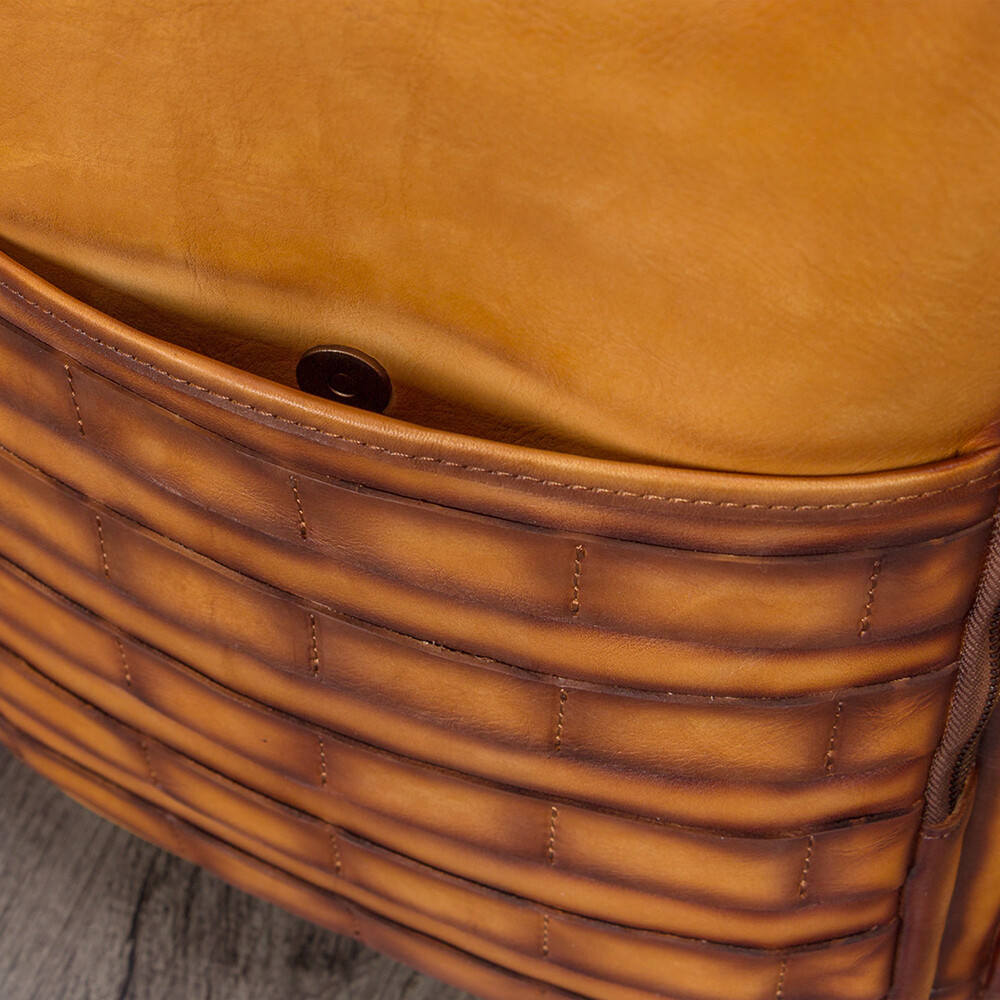 Genuine Leather Large Backpack Purse for Men Knapsack Rucksack Bag Laptop Travel