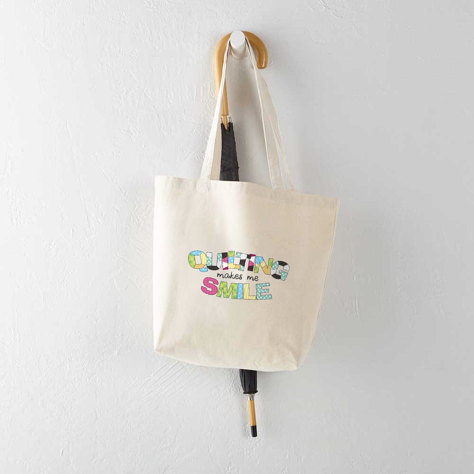 CafePress Quilting Makes Me SMILE! Tote Bag (576857291)
