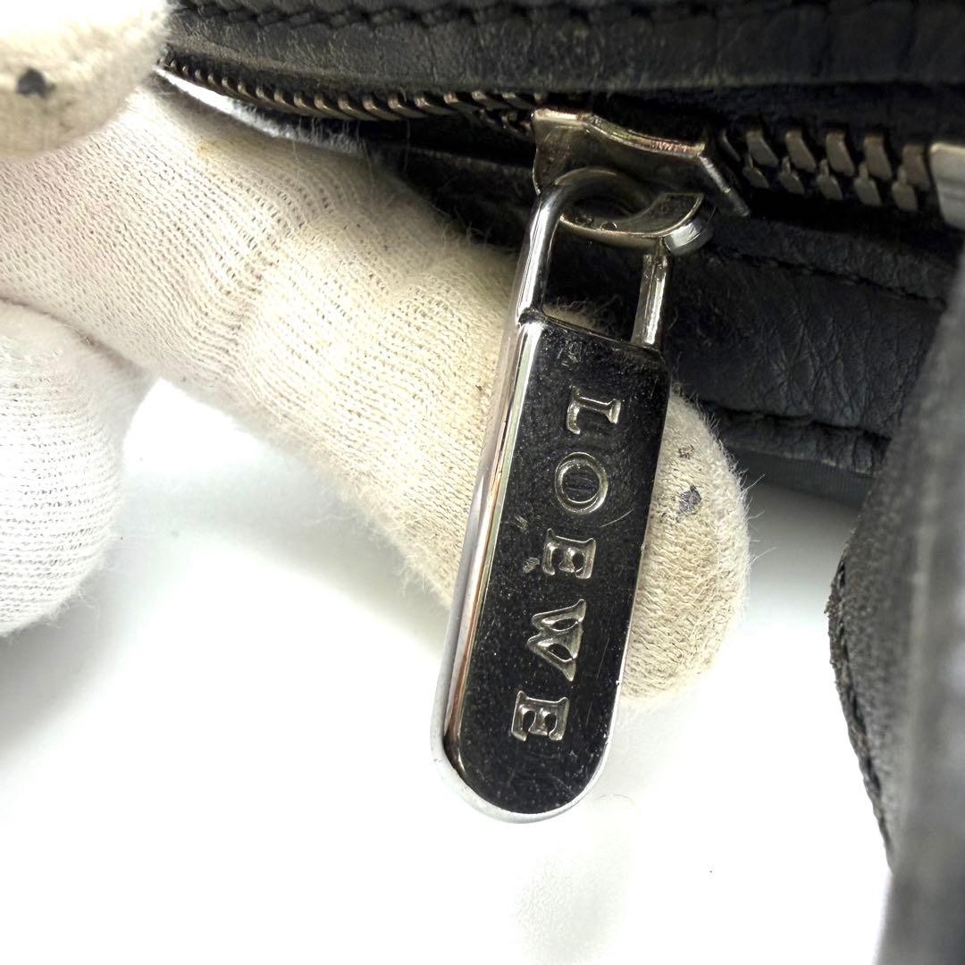 LOEWE Shoulder Bag Repeating Anagram with Pouch Leather Men Size 36x28cm