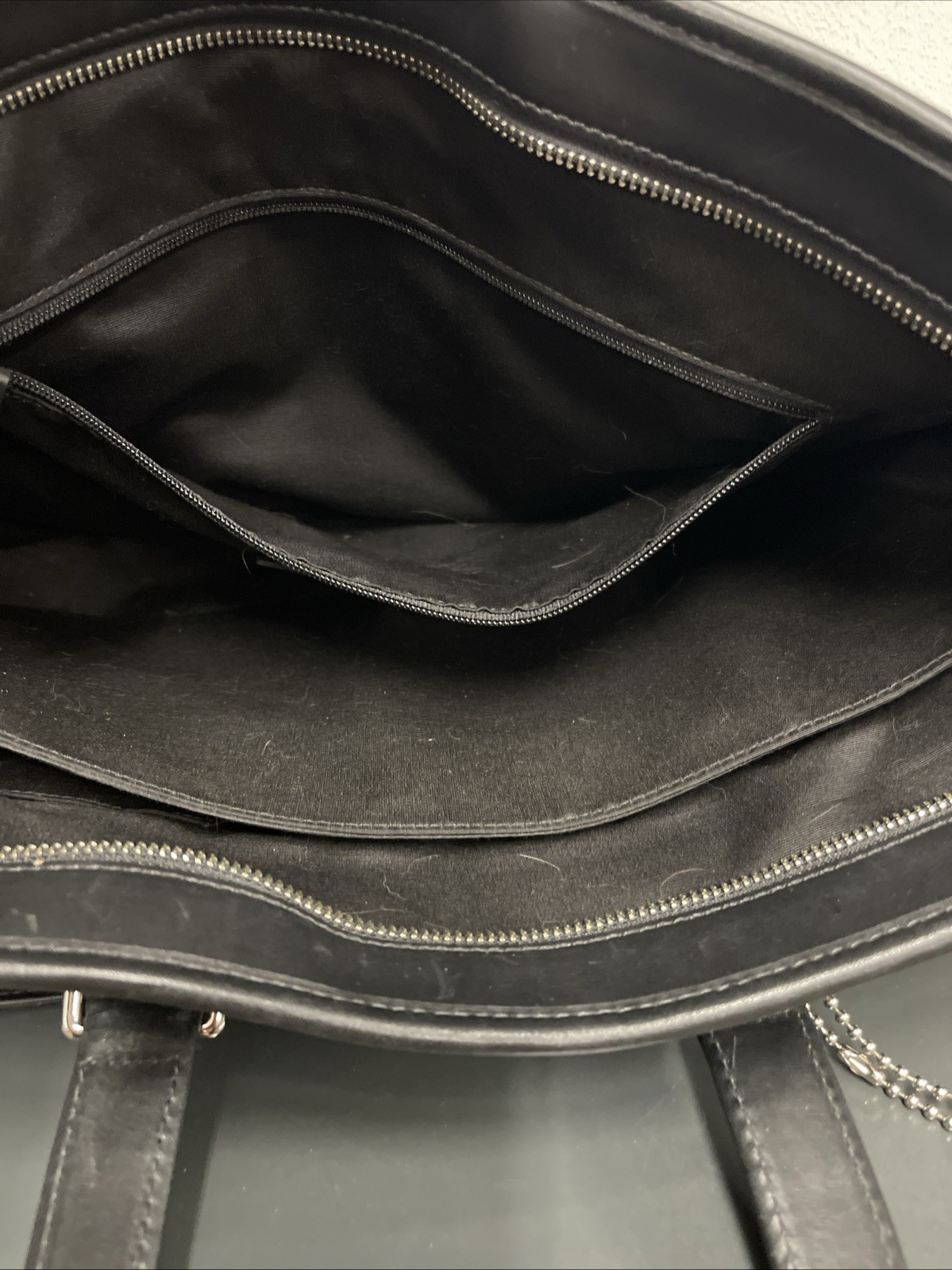 Coach Metropolitan Slim Leather Briefcase Black Crossbody Bag