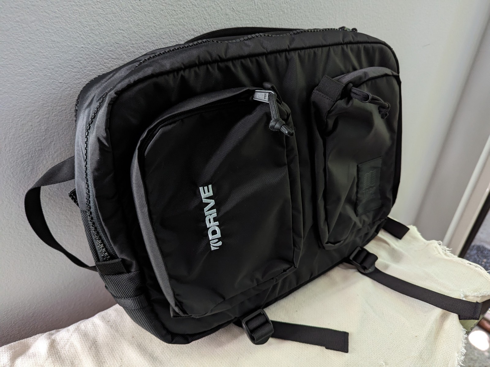 Topo Designs Global Briefcase 3-Way Backpack Laptop Bag NWOT Black Logo