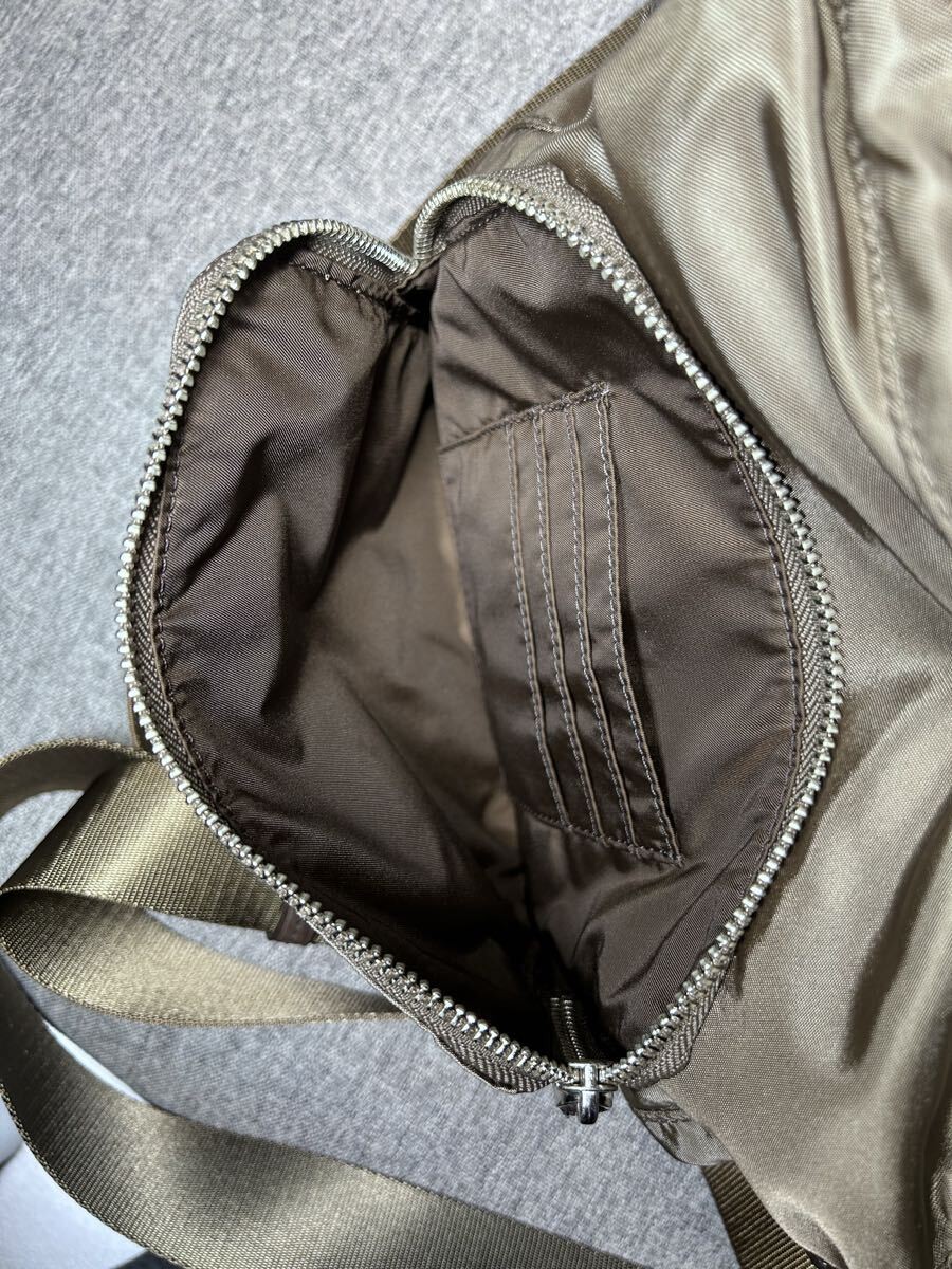 TUMI Nylon Shoulder Bag Khaki 23cm x 24cm x 7cm Adjustable Strap