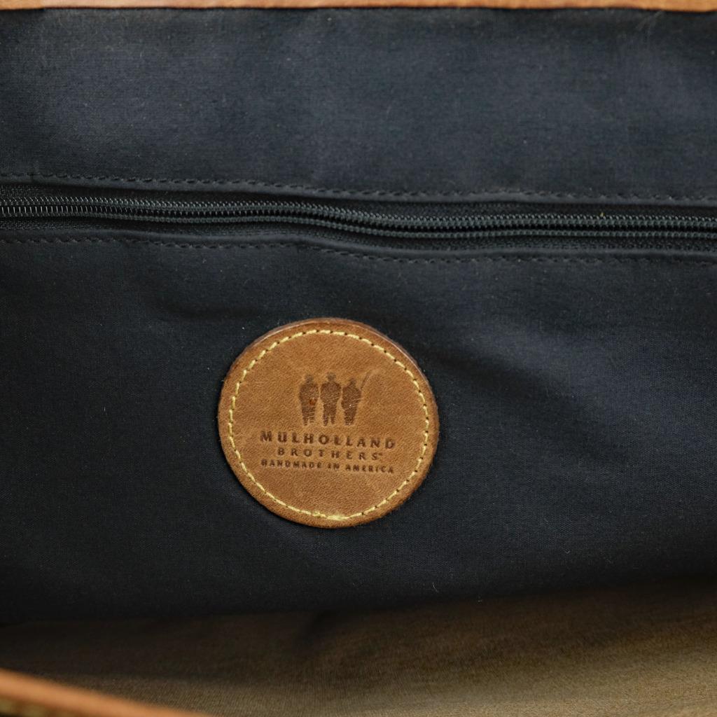 Vintage MULHOLLAND BROTHERS for Land Rover Bag Waxed Canvas & Leather Green