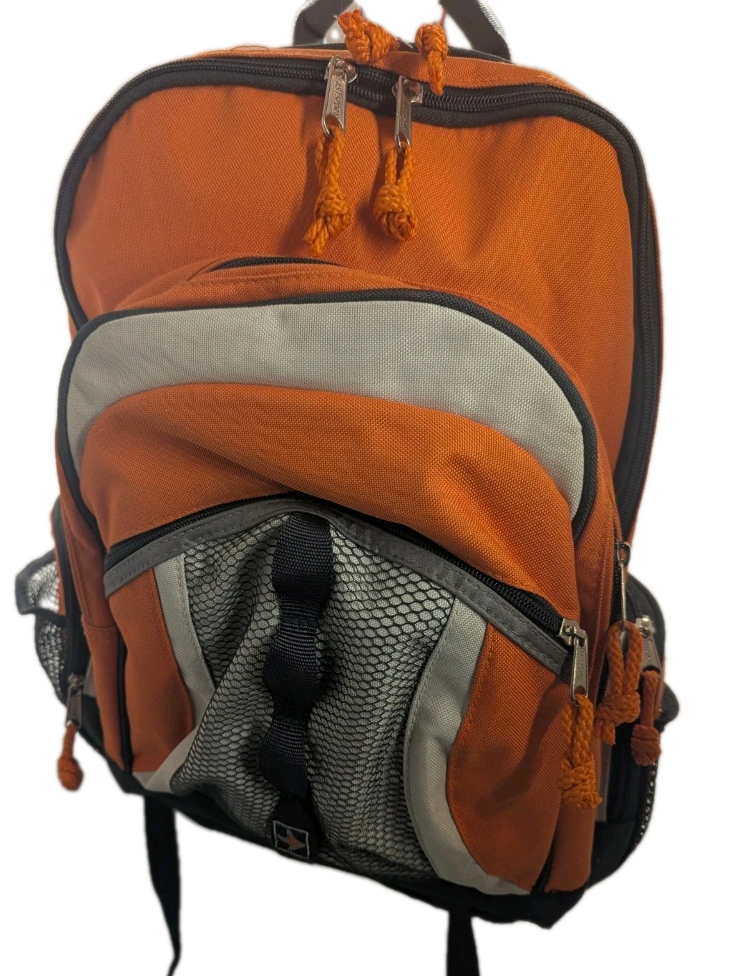 Orange Gray Outdoor Hiking Backpack Daypack Travel School Bag Multi Compartment