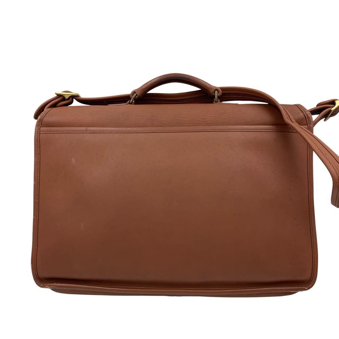 USED JAPAN Coach 5180 Metropolitan Briefcase British Tan Leather Vintage Bag