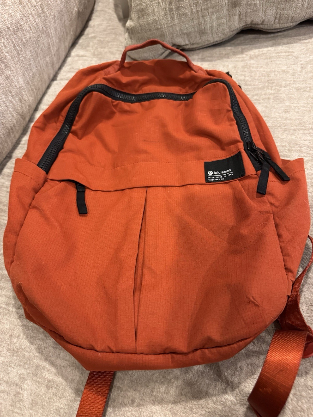 Lululemon Everyday Backpack 2.0 23L Aztec Brick/Black with Laptop Pocket Used