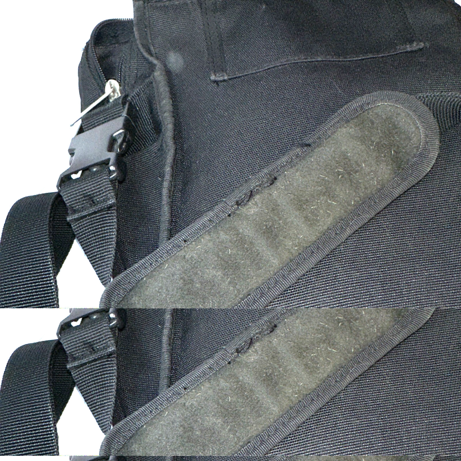 Western Pack Black Crossbody Messenger Bag Adjustable Strap Zip Buckle Pockets