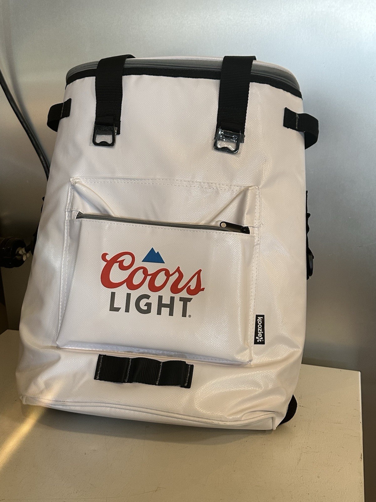 Koozie Coors Light Insulated Backpack Cooler Soft Shell Cooler Bag White