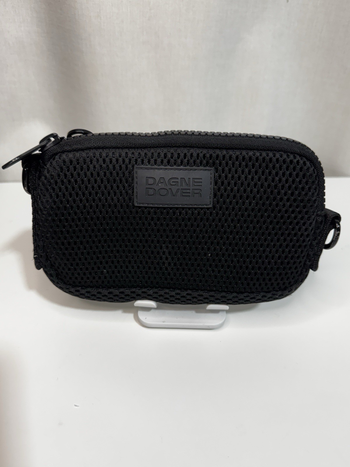 Dagne Dover Mara Black Zip Pouch Small Mesh Travel Unisex NO STRAP