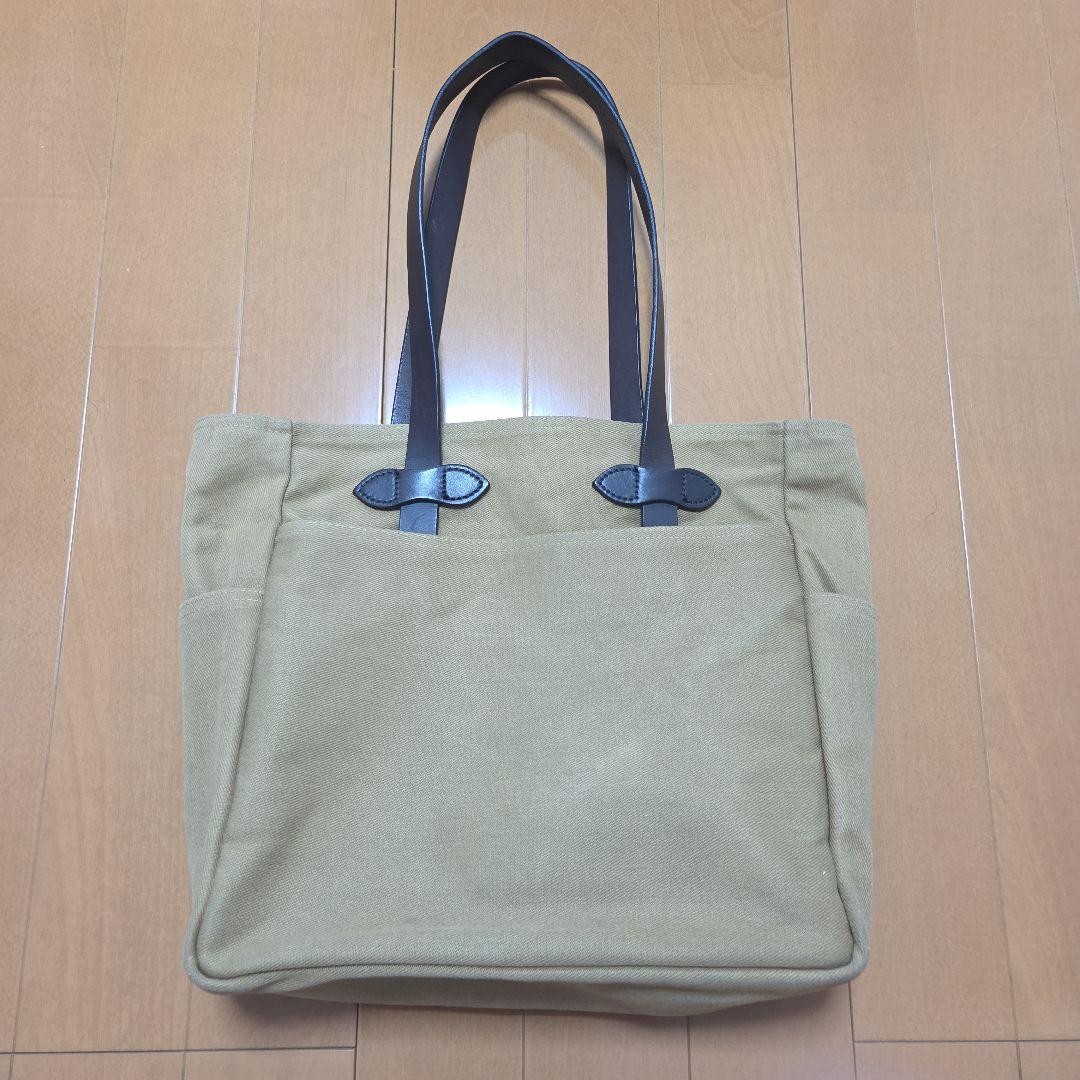 FILSON Tote Bag Style 260 Made in USA Tan Rugged Twill Cotton Vintage