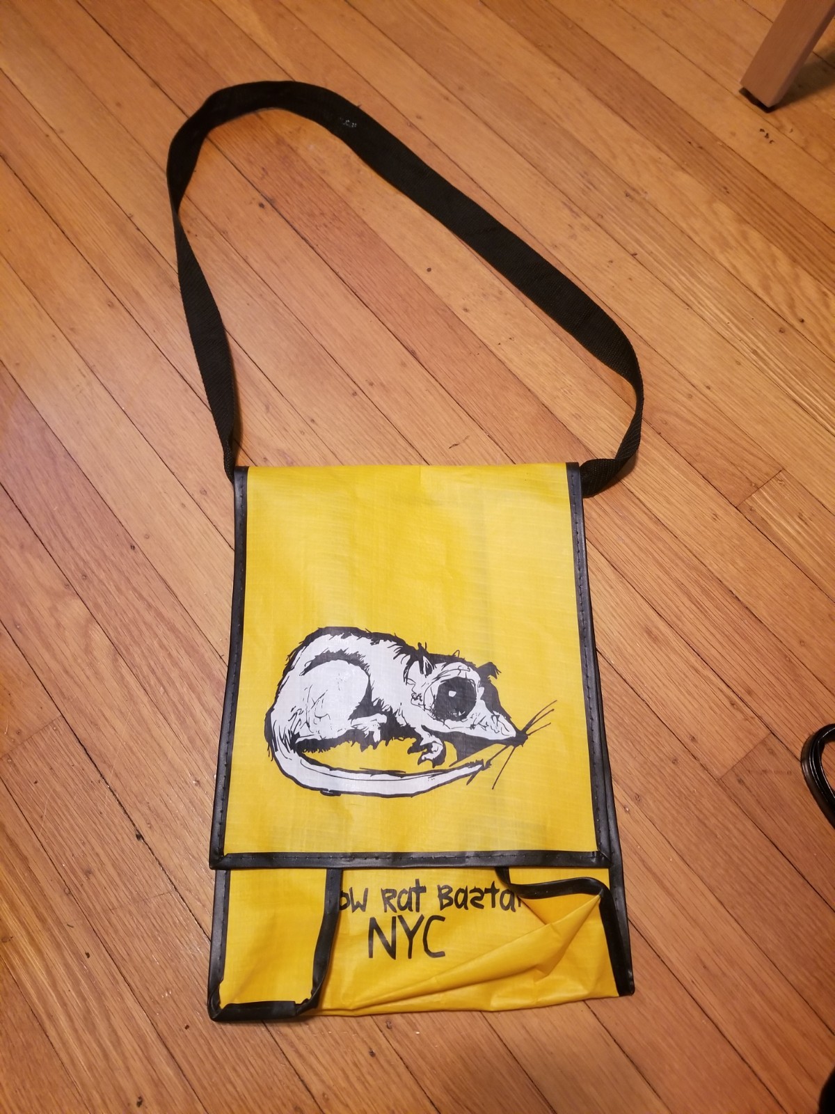 Yellow Rat Bastard NYC Crossbody Messenger Bag Y2K Advertising Art Streetwear